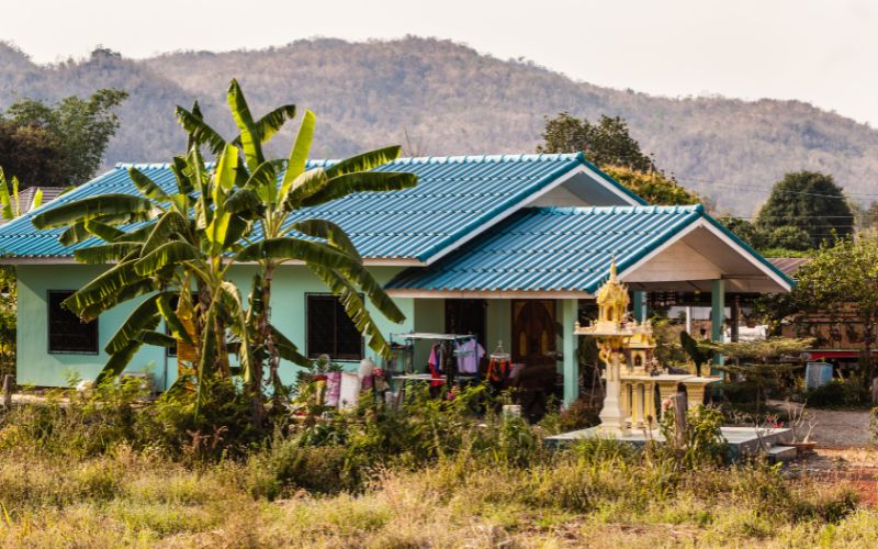Nhà thép tiền chế nông thôn mái Thái